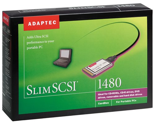 Adaptec SlimSCSI 1480A SCSI CardBus Kit with Cables/Manuals/Software