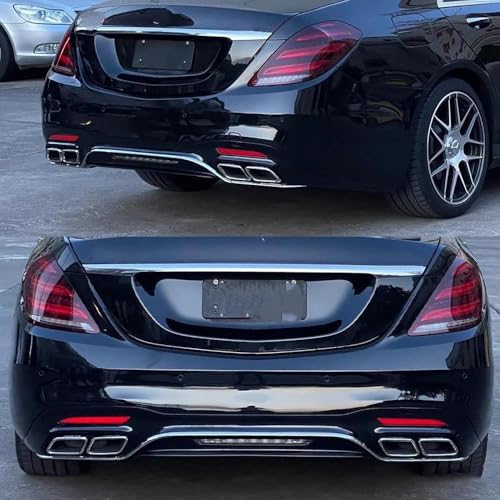 Embout de silencieux pour Benz Classe S modification look S63 chic noir - 4