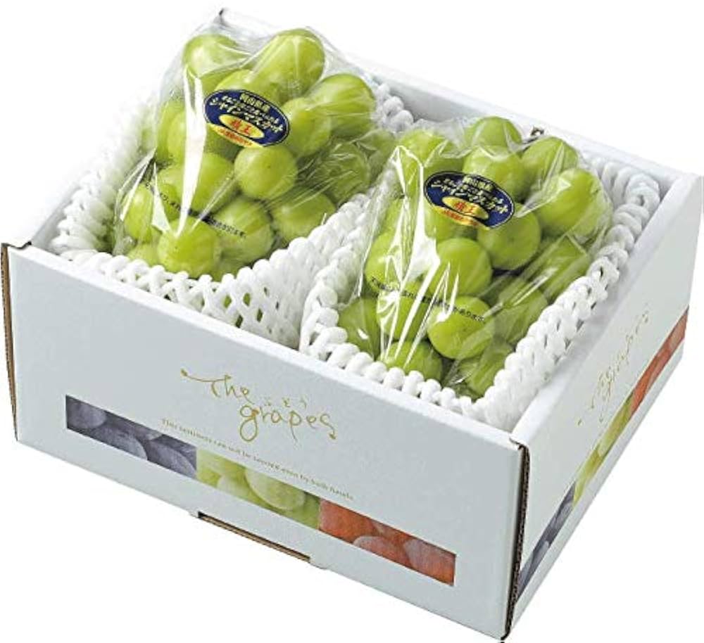 Amazon.co.jp: ぶどう シャインマスカット 晴王 優品 500gx2房