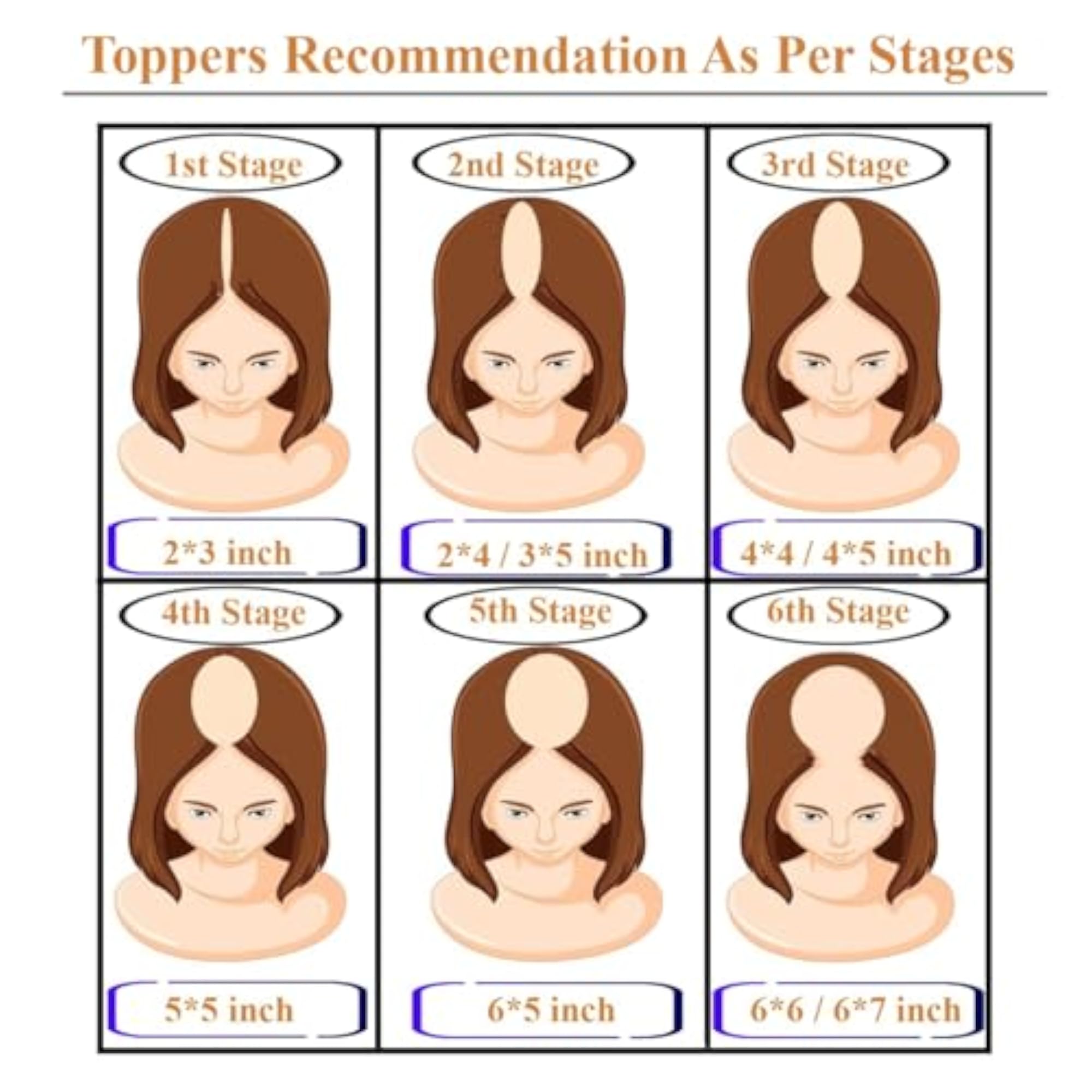 Invisible Clip-In Human Hair Topper for Women