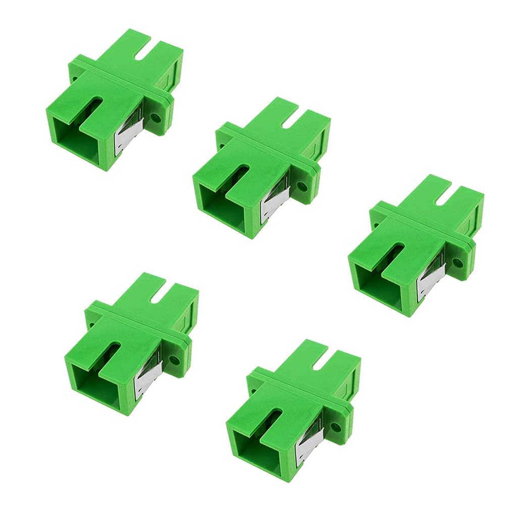 Elfcam Fiber Optic Adapters and Couplers SC/APC to SC/APC Singlemode Simplex (5PCS)