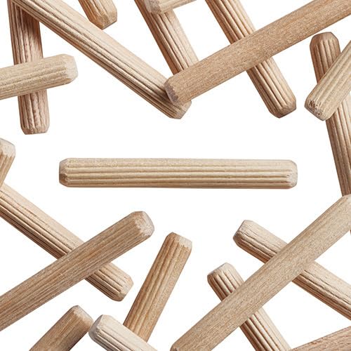 WidgetCo 5/16" x 2-1/2" Wood Dowel Pins, Multi-Groove (Qty 100)