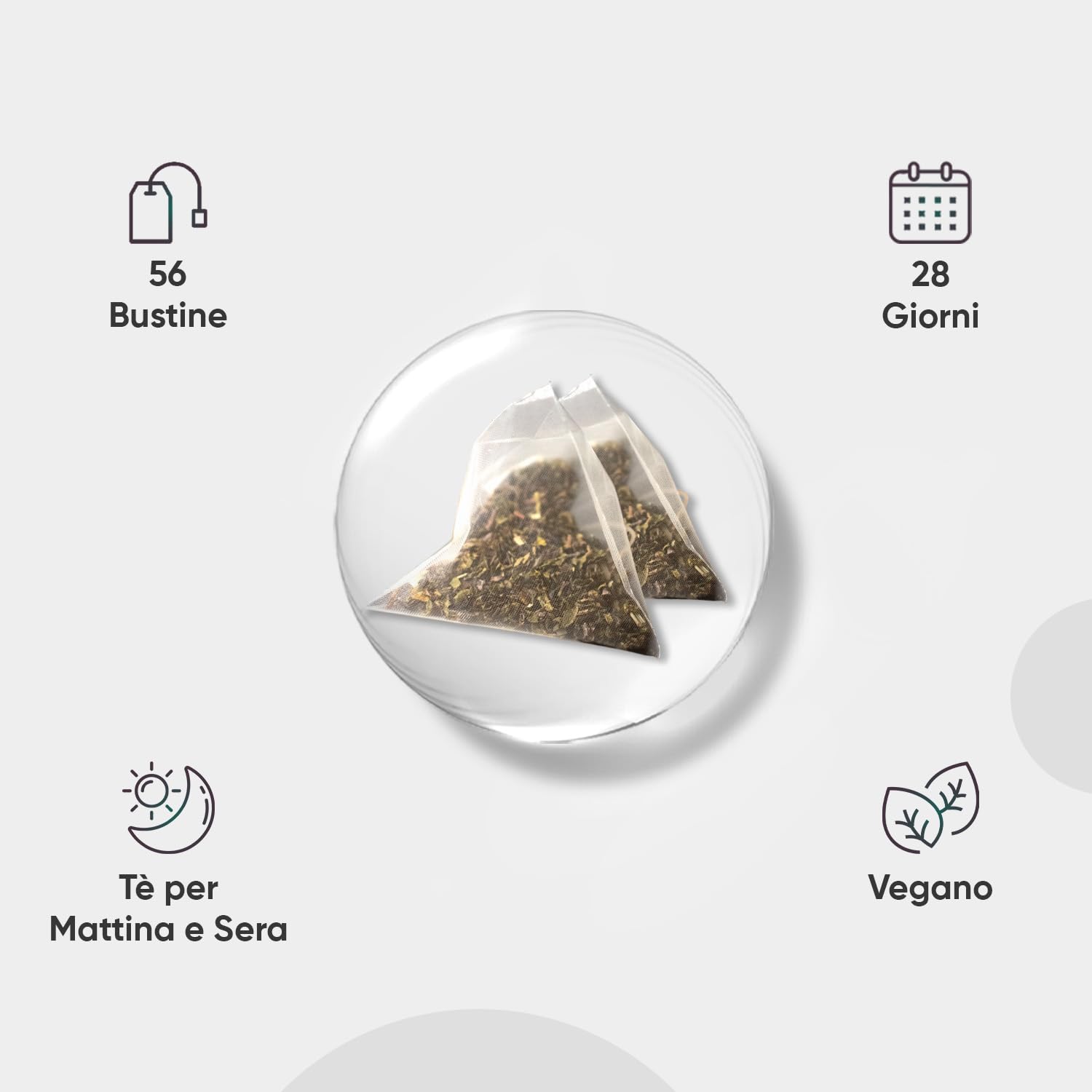 Detox Tea e Skinny Tea, 56 Bustine per Mattina e Sera, Programma Vegano da 28 Giorni, con Te Verde, Oolong, Tè Bianco, Moringa, Tarassaco, Zenzero, Grano Saraceno, Citronella, Menta, Ortica, Mirtillo