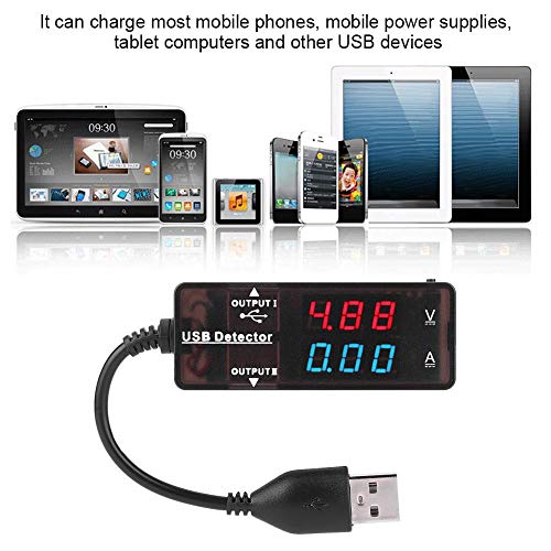 Image of Oumefar Display USB Detector Voltmeter Ammeter Voltage Current Meter Battery Capacity Tester Multifunctional Capacity USB Charger Current Power Electrical Tester (Bicolor)
