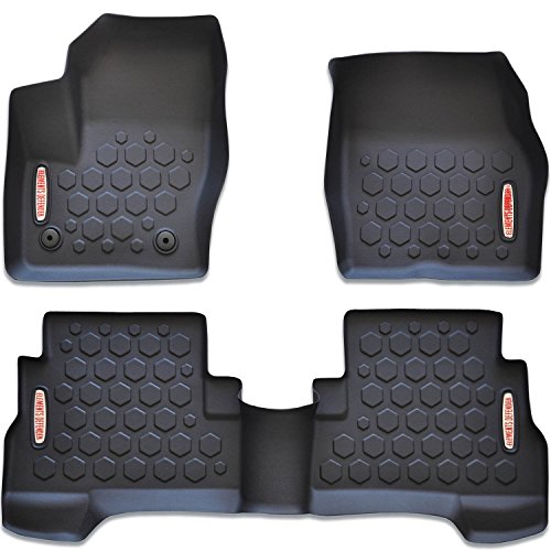 2013 - 2018 Ford Escape Floor Mats (Front & Rear Liners - 100% Weather Resistant ) 1st & 2nd Row Liners Fits All 2013, 2014, 2015, 2016, 2017, 2018 Escape Models (Including C-Max)