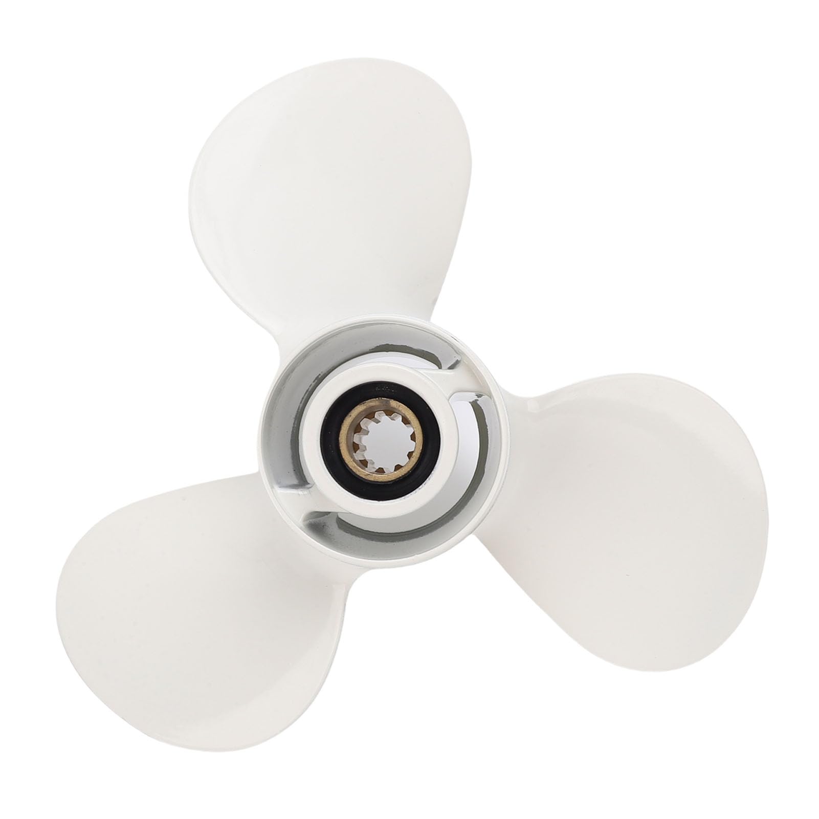 Keenso Außenbordpropeller, 3-Blatt-Bootspropeller aus Aluminiumlegierung 9 7/8 X 13 Zoll mit 10 Zähnen Spline, Ersatz für 20 PS 25 PS 30 Außenbordmotor