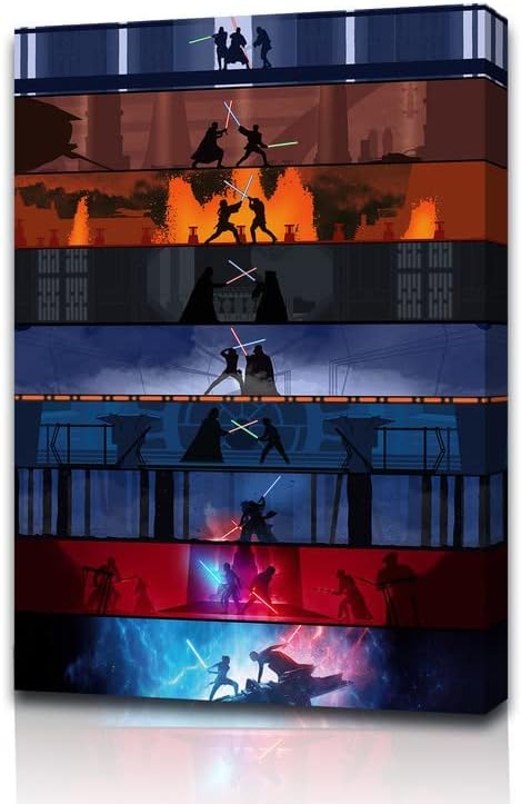 Pósteres de película en lienzo para pared, póster de Darth Vader con impresión HD sobre lienzo, cuadro de pared para sala de estar, decoración del