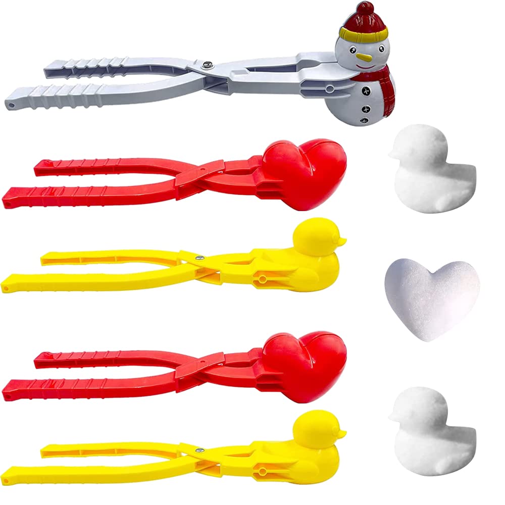 caicainiu Snowball Maker Fun Winter Outdoor Snow Toys , Snowball Maker Tool,Christmas New Year, Perfect Outdoor Play Snow Toys (5PCS)