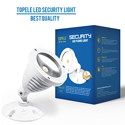Topele Jsl-03W Led Flood Light, Security Light, Spot Light 13.5W(100W Halogen Bulb Equivalent), Waterproof Ip65, 1000Lm, 4000K, Adjustable Head, Etl Listed #TOP6