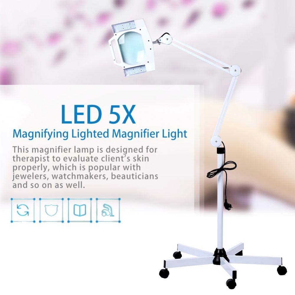 Vergrootspiegel met LED verlichting 5x vergrotend staand