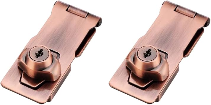 Multi-Purpose Catch latch,Padlock Hasp,1pc Drawer Lock Vintage Keys Hasp Metal Door Lock Cabinet Lock Home Safety Padlock Safety Door Lock Door Locks Anti Door Lock Barn Door Showcase Lock Iron Packin