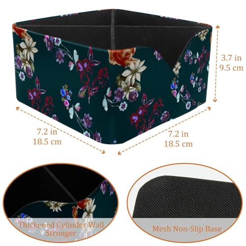 Pot de rangement pour bureau chiot et fleurs avec 4 compartiments ouverts