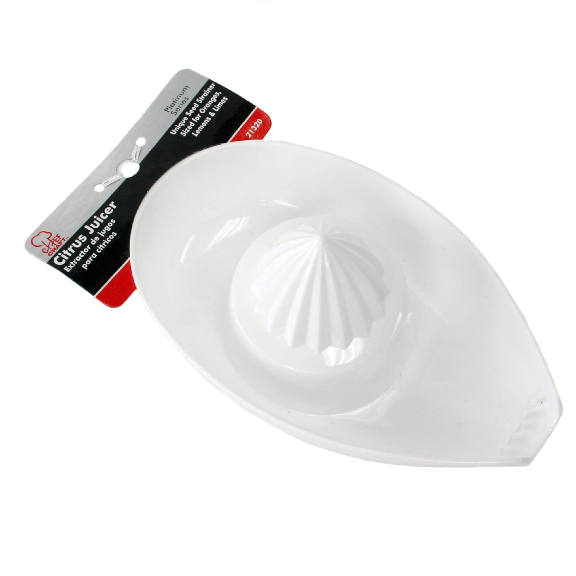 Chef Craft Select Plastic Citrus Juicer 9.5 inch White - Image 2