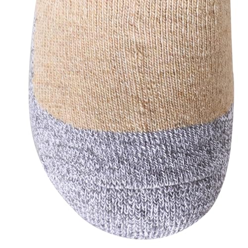 Image of EnerWear 6 Pack Women's Wool Outdoor Hiking Trail Crew Sock (US 9-11, Pink /Khaki)