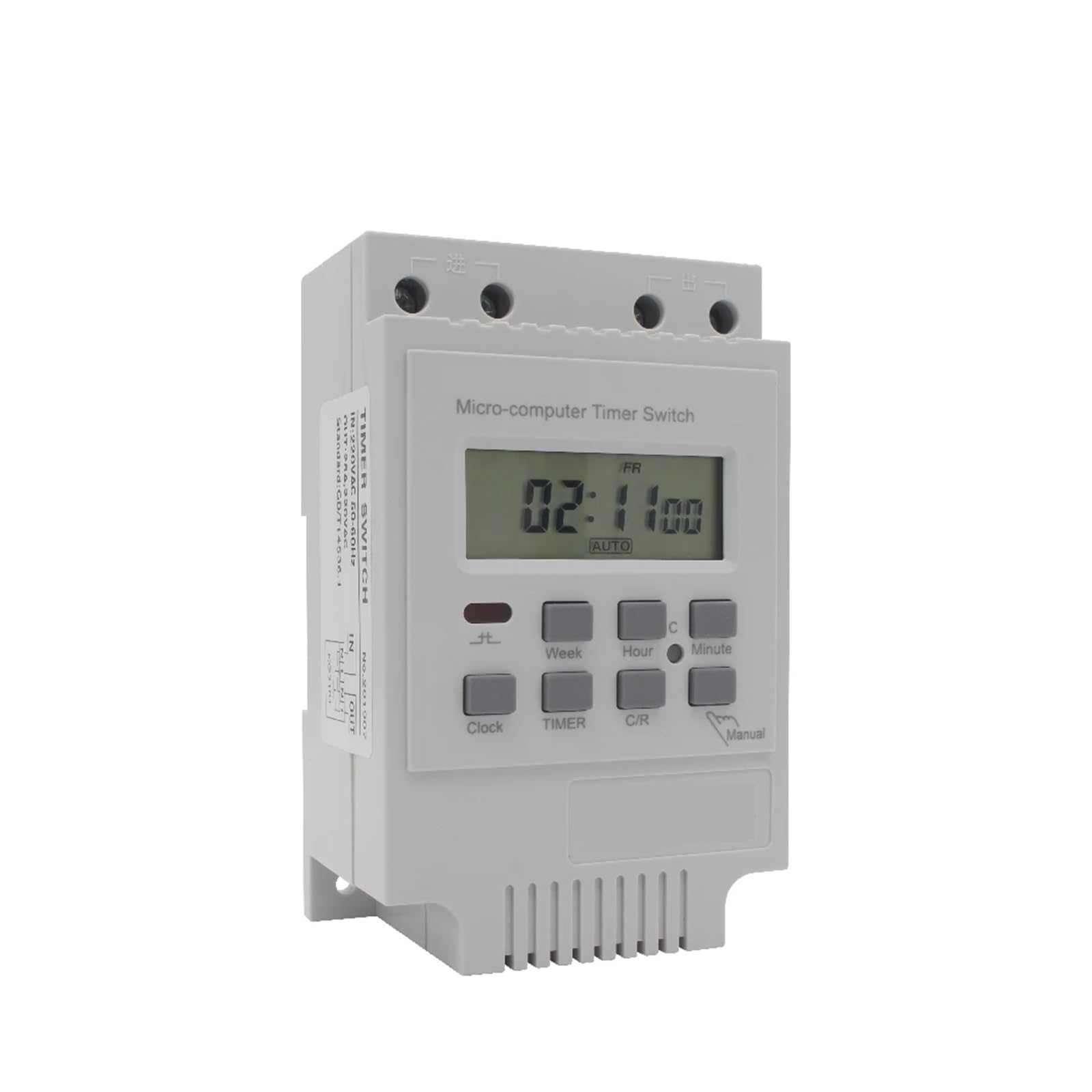 Interruttore Timer Digitale programmabile settimanale 220v for Controllo orario Esterno e Interno