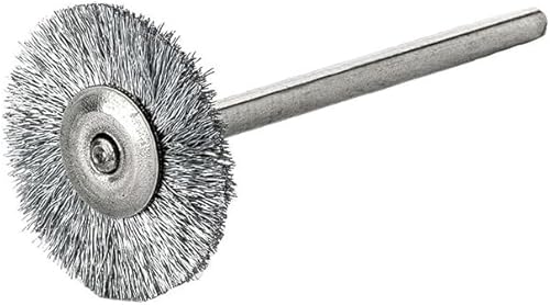 Less Muñeco 410222 miniatura de cepillos redondos con eje 3 mm DRM 19 mm Acero a