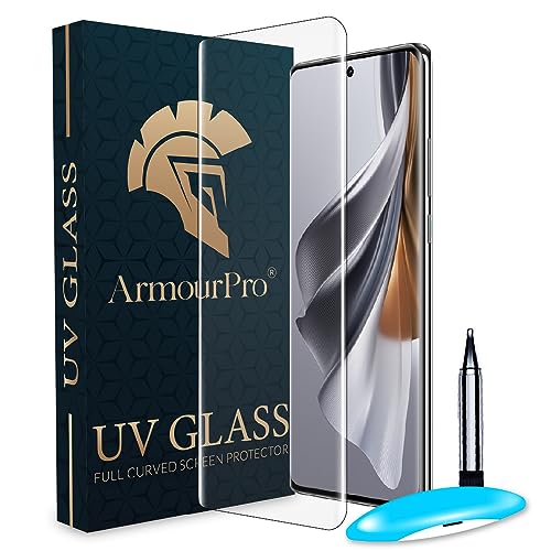 Image of ArmourPro Military Grade UV Tempered Glass Screen Protector Compatible For Oppo Reno 10 Pro, Reno 10 Pro Plus and Reno 10 (6.7 Inch) With Easy Installation Kit| Edge To Edge Coverage |Crystal Clear