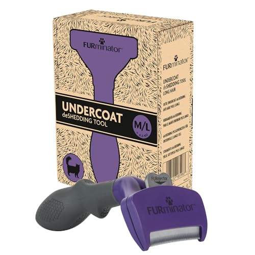 FURminator deShedding Tool M-L, Cepillo para Gatos medianos y Grandes...