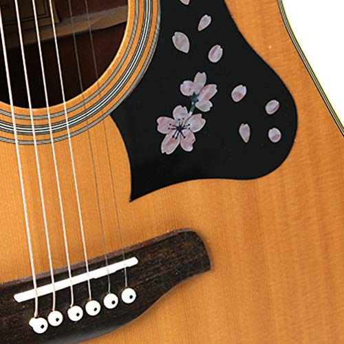 Milisten 2 peças de adesivos de guitarra para cabeça, adesivos de flor de cerejeira para ukulele