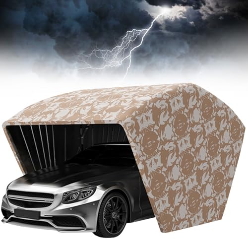 Cochera telescópica plegable y móvil semiautomática, resistente al viento y a la lluvia, para aparcamiento al aire libre