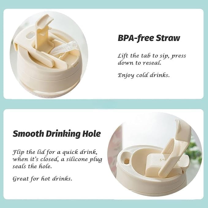 Image of Aesthetic Moti Mug with Pearl Chain Belt & Sleeve 350 ML, Set of 2 Coffee Glass Tumbler with Lid and Straw, Travel Sipper Cup for Coffee, Tea, Juice, Milk Cute Flower Design for Kids
