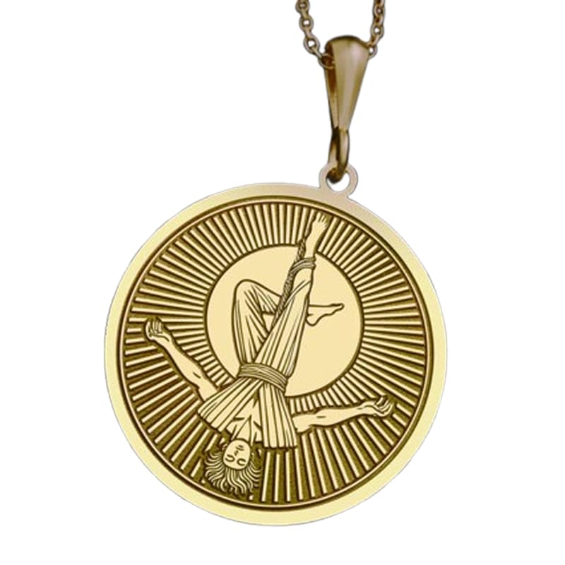 Collier gravure pendu argent doré, le cadeau original pour homme et femme