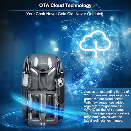 Image of MassaMAX 4D Plus Massage Chair for Big & Tall People Full Body Massage Up to 6'10 inch & 500 lbs, 59 inch SL Track, OTA Cloud Upgrade - Never Outdated, APP Control, 27+ Modes, Auto Footrest Extension A580