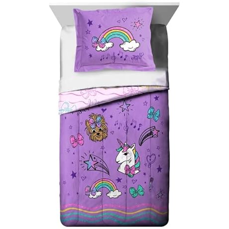 Jojo Siwa Sparkle and Shine Reversible Comforter Set for Kids