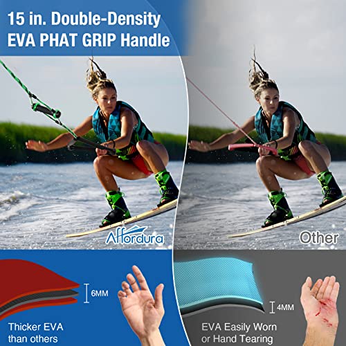 Image of Affordura Wakeboard Rope with Dual Handles, 75 FT 4-Section
