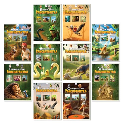 Image of Panchatantra Story Book in English - Story Book for Kids (Set of 10 Books) | Premium Quality Moral Story Book by Pandit Vishnu Sharma | Two Brothers Publications