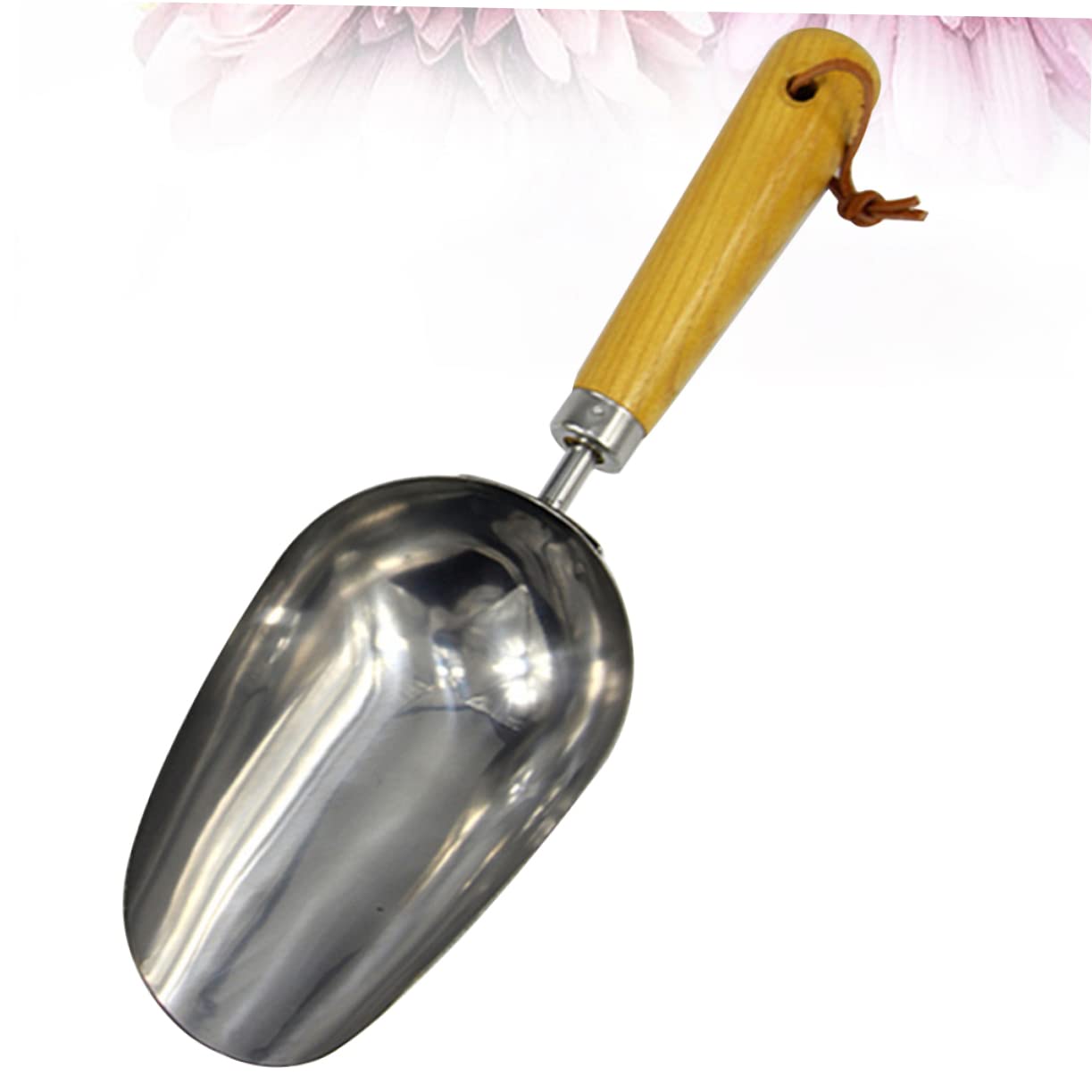 Kisangel 2 Gartenschaufel mit Holzgriff Robuste Dicke Gartenschaufel zum Graben Umpflanzen und Lockern von Erde Multifunktionales Gartengerät für Gartenarbeit und Aussaat Leicht und