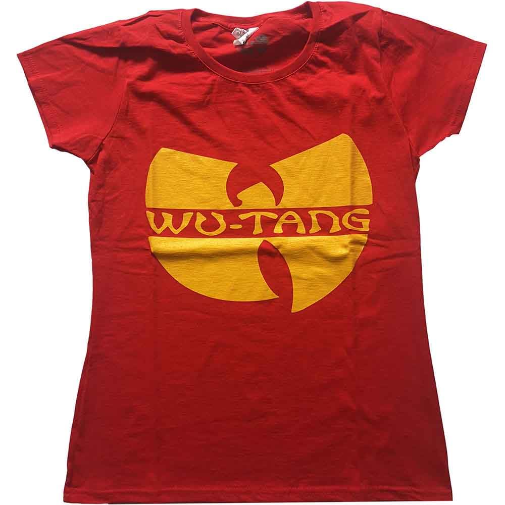 Paradiso Clothing Women's Red Paradiso Wu-Tang Clan Katana Logo Skinny T Shirt - L