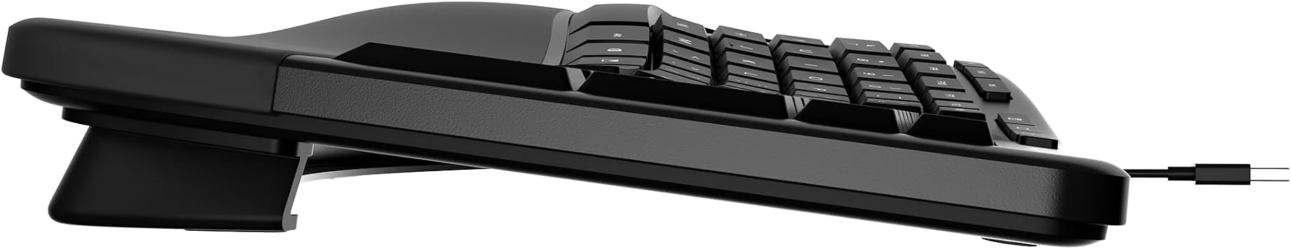 Incase Wired Ergonomic Keyboard Designed by Microsoft Refined Ergonomic Design, Built-in Shortcuts Keys, Layered Palm Rest for Wrist Support, Integrated Number Pad French Canadian Layout