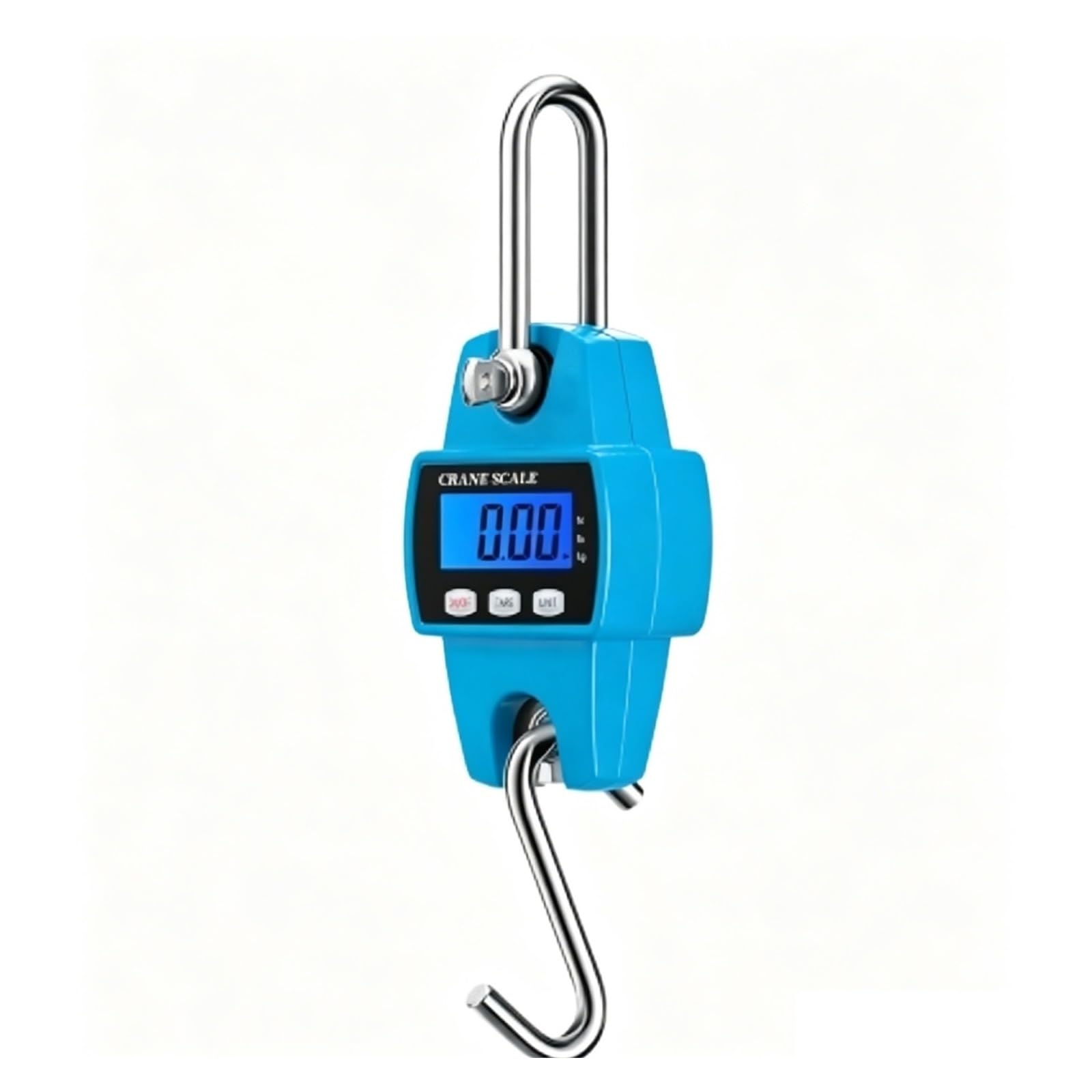 JVDDI Digital Hanging Scale Industrial Digital Crane Scale, 300kg Metal Handheld Hanging Hook Heavy Duty Crane Hook(Blu)