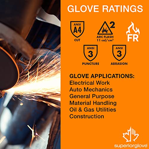 Superior Glove Flame Resistant Arc Flash Glove With Neoprene Palm - Dexterity S13Frne (1 Pair Of X-Large Gloves) #TOP5