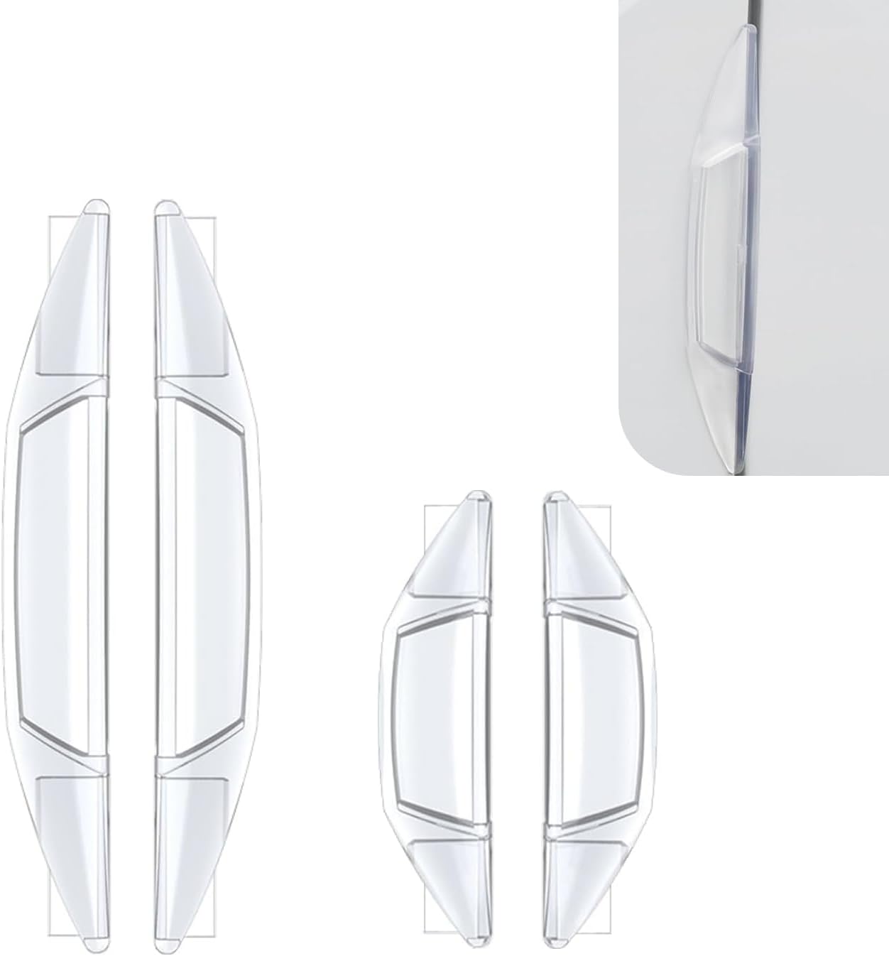 4 PCS Car Door Edge Guards, Invisible Car Doors Anti-Collision Strips, Anti-Scratch Auto Door Edge Trim Strip with Airbag-Style Protection, Universal for Most Cars (Transparent)