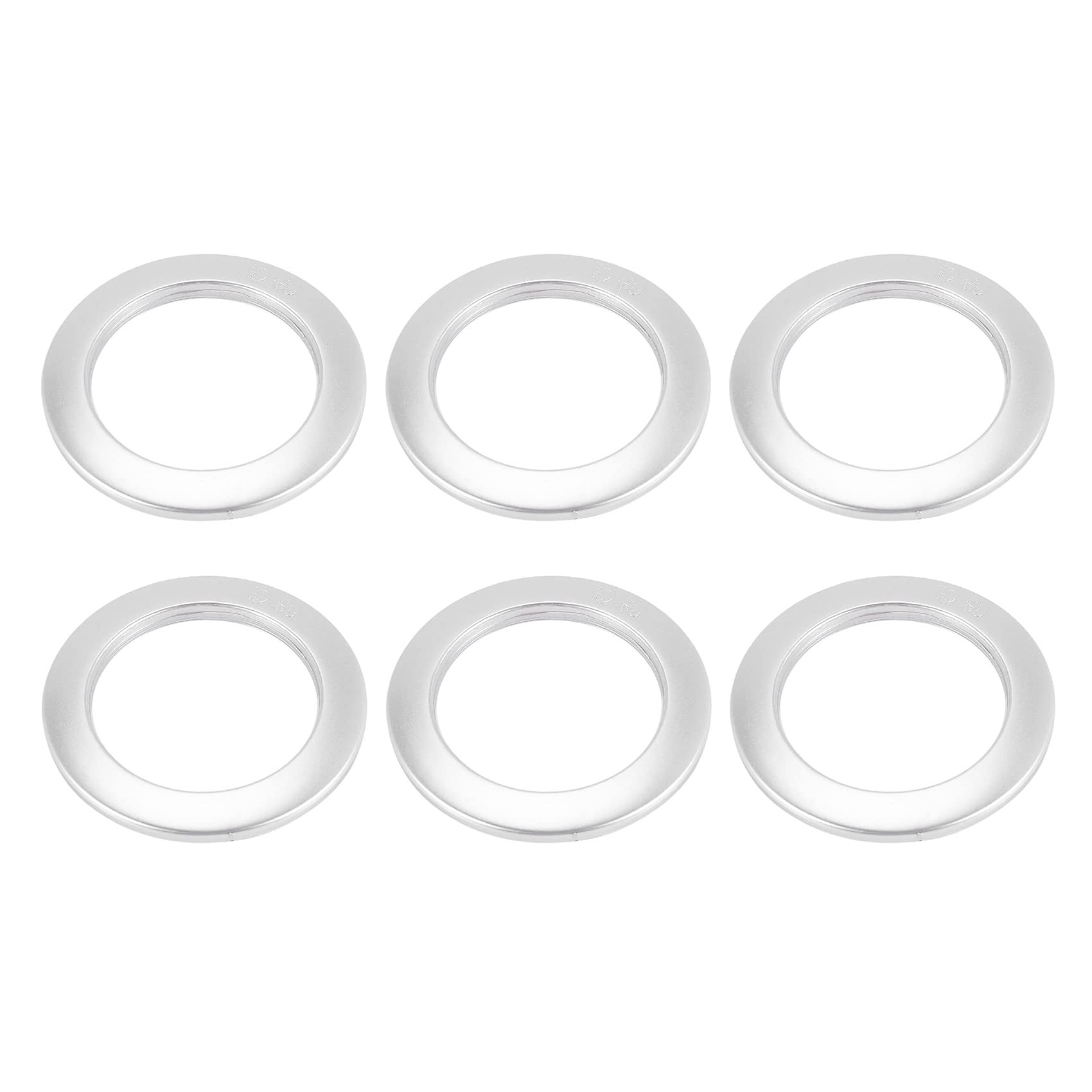 CTRLZS 50 Pack Curtain Grommet, Inner Diameter 43mm Curtain Eyelet Rings Nanoscale Low Noise Roman Ring (Silver)