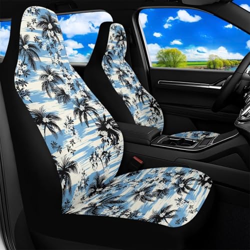 Housse de sièges auto palmier tropical 52x138cm pour siège avant de berline, SUV et camionnette
