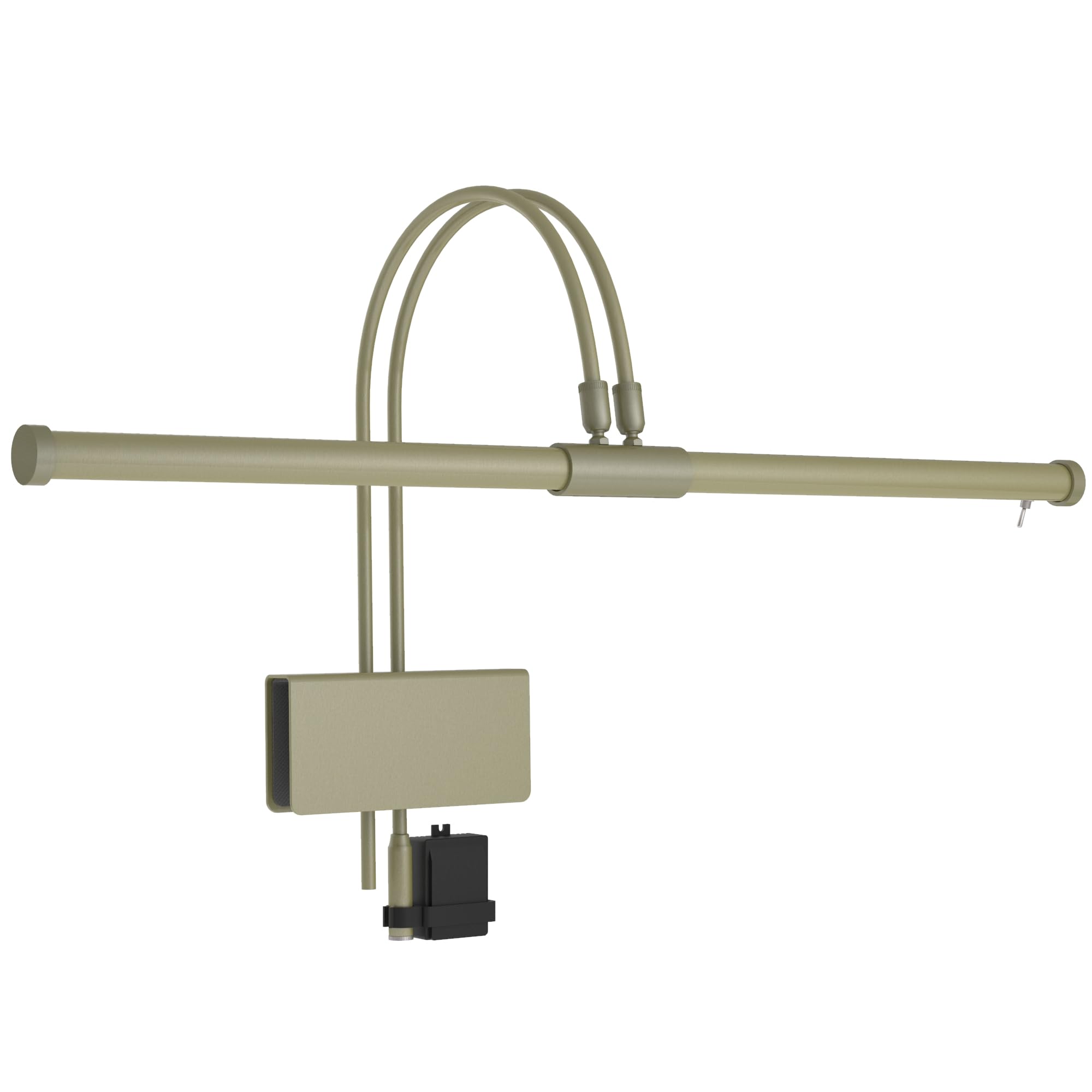 Cocoweb 22" LED Grand Piano Light in Antique Brass with Dimmer Clip