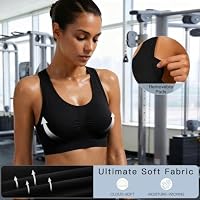 Onory 3 Pack Womens Sports Bras Wirefree Padded Medium Support for Workout, XX-Large — image 7