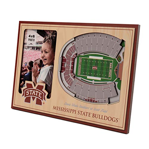 YouTheFan NCAA Mississippi State Bulldogs 3D StadiumView Picture Frame - Davis Wade Stadium at Scott Field