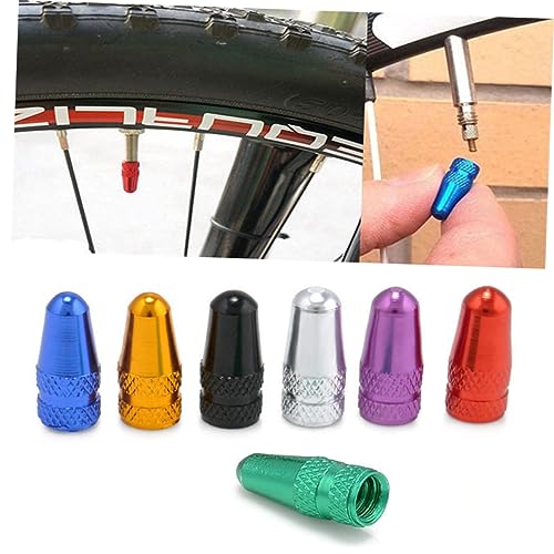 Cubiertas de válvula para bicicleta aluminio 4 piezas miniatura 3