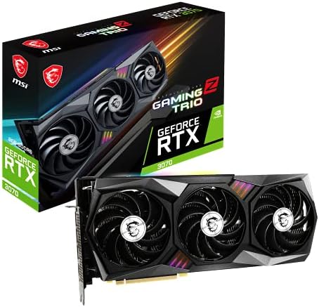 MSI Gaming GeForce RTX 3070 LHR 8GB GDRR6 256-Bit HDMI/DP Nvlink Torx Fan 4 RGB Ampere Architecture OC Graphics Card (RTX 3070 Gaming Z Trio 8G LHR)