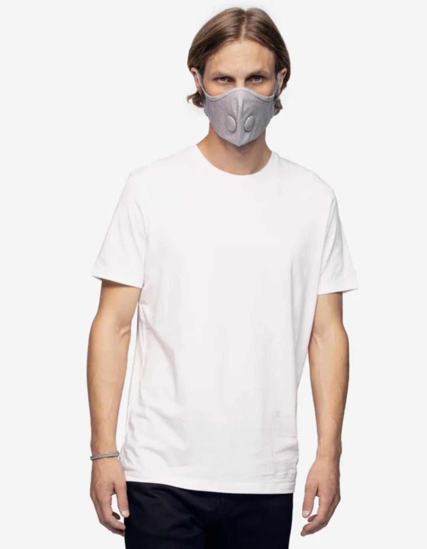 Airinum, Urban Air Mask 2.0 Masque Anti-Pollution, Masque de Protection Respiratoire Réutilisable et Ajustable Contre la Pollution Atmosphérique, les Allergènes et les Bactéries - Quartz Grey L