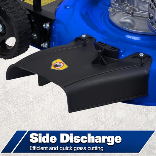 Image of BILT HARD 20 Inch Gas Lawn Mower with 144cc 4-Stroke OHV Engine, Side Discharge Push Walk-Behind Mower, 6-Position Height Adjustment for Lawn, Yard & Garden Care