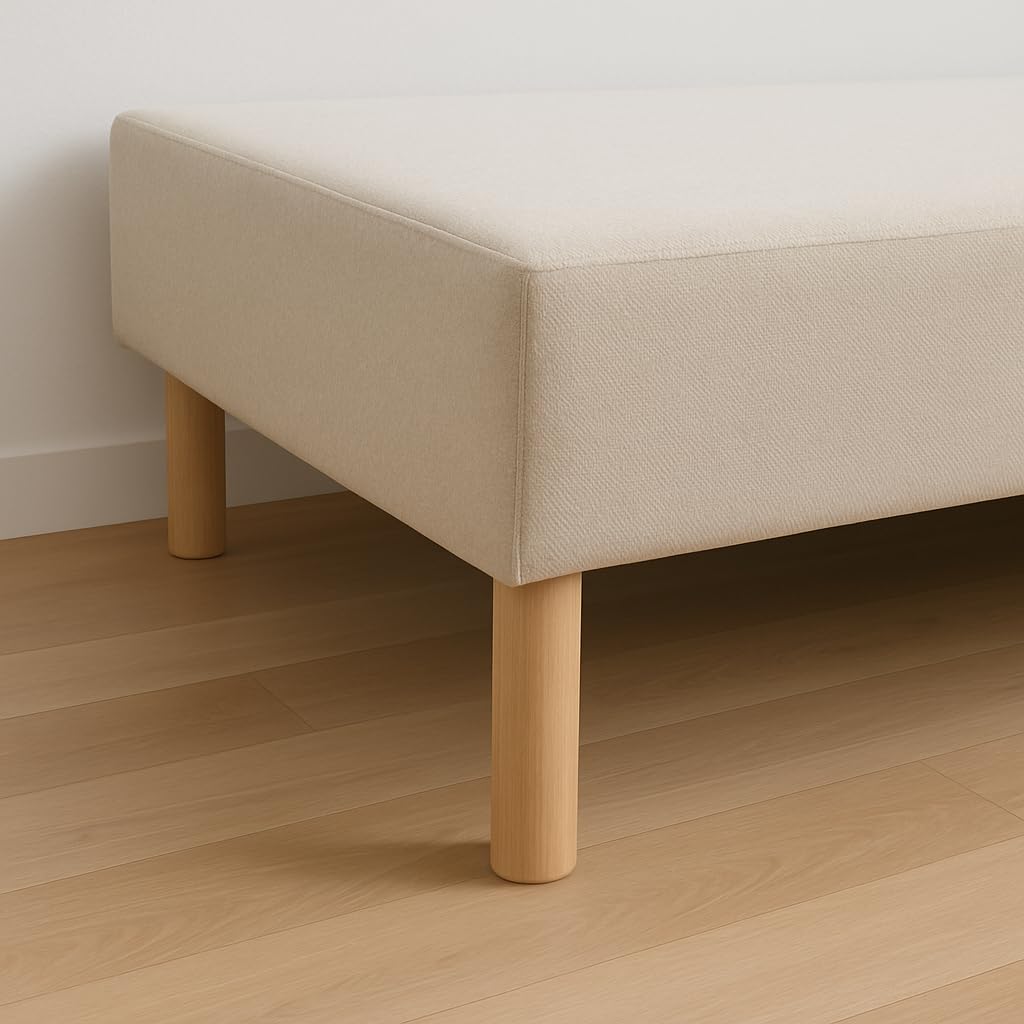 La Fabrique De Pieds Verni Clair 4Er Set Bettbeine Aus Holz, Zylinder, Holz, 17 X 6 X 6 Cm
