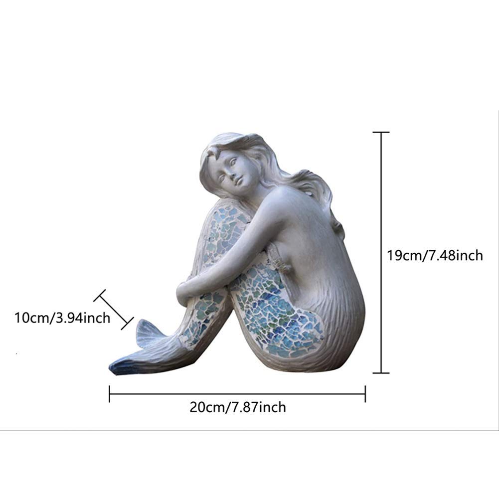 Amazon.co.jp: 家の装飾の彫像の数字人魚の船首像の彫刻女神の