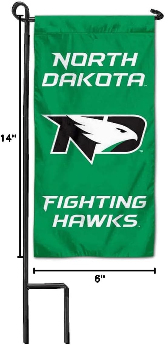 North Dakota Fighting Hawks Mini Garden and Flower Pot Flag Topper