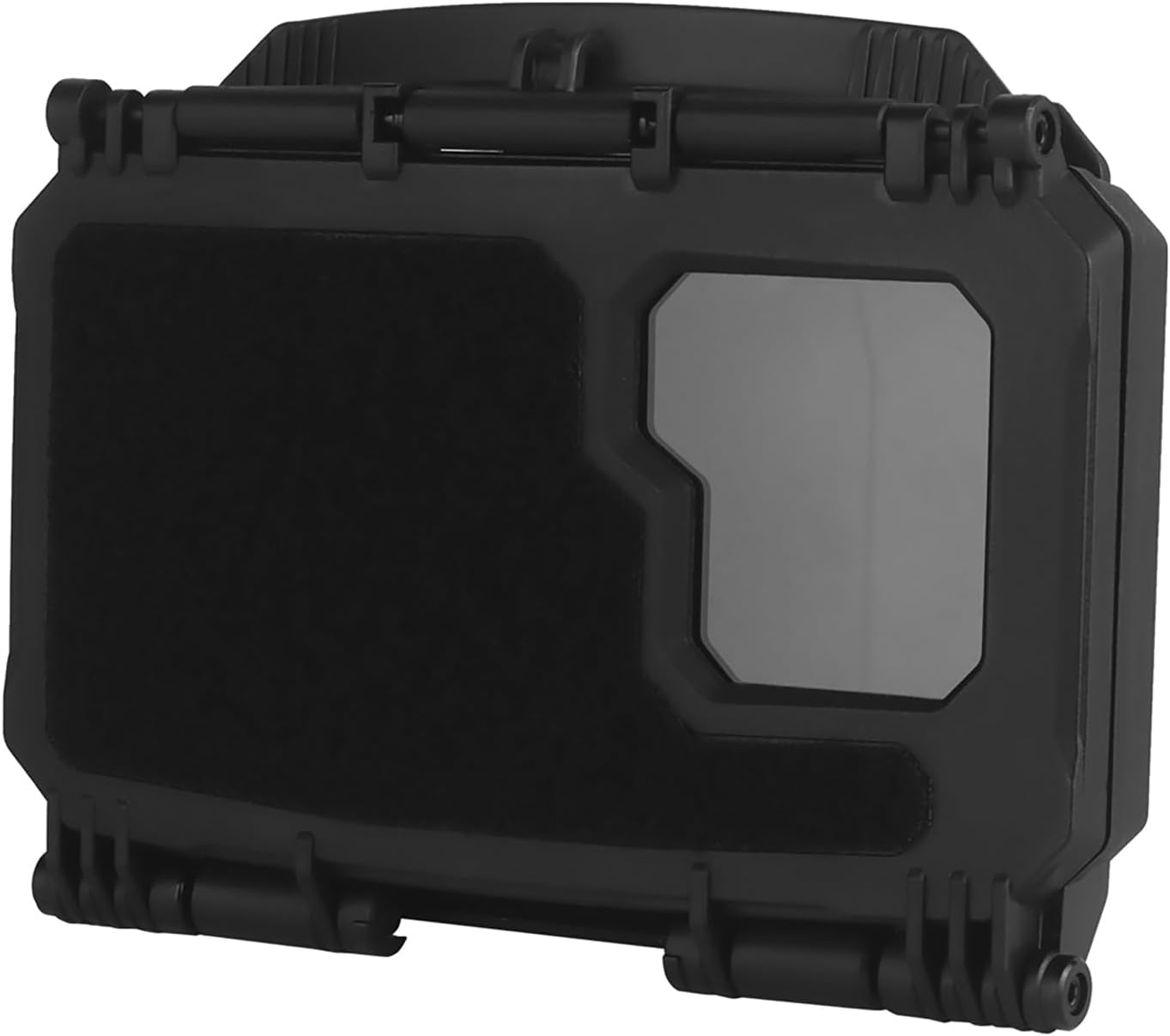 Tactical Gear Case Comms Mount - Plate Carriers Vest Attachments Phone Chest Mount with Viewing Window Compatible with M System or Chest Rigs (Regular,Black)