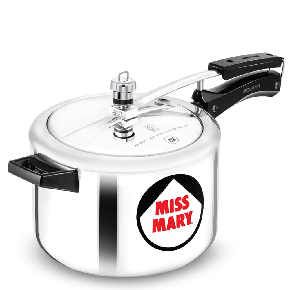 Hawkins Miss Mary Aluminium Inner Lid Pressure Cooker, 5 Litre, Silver (MM50) Pressure Cookers